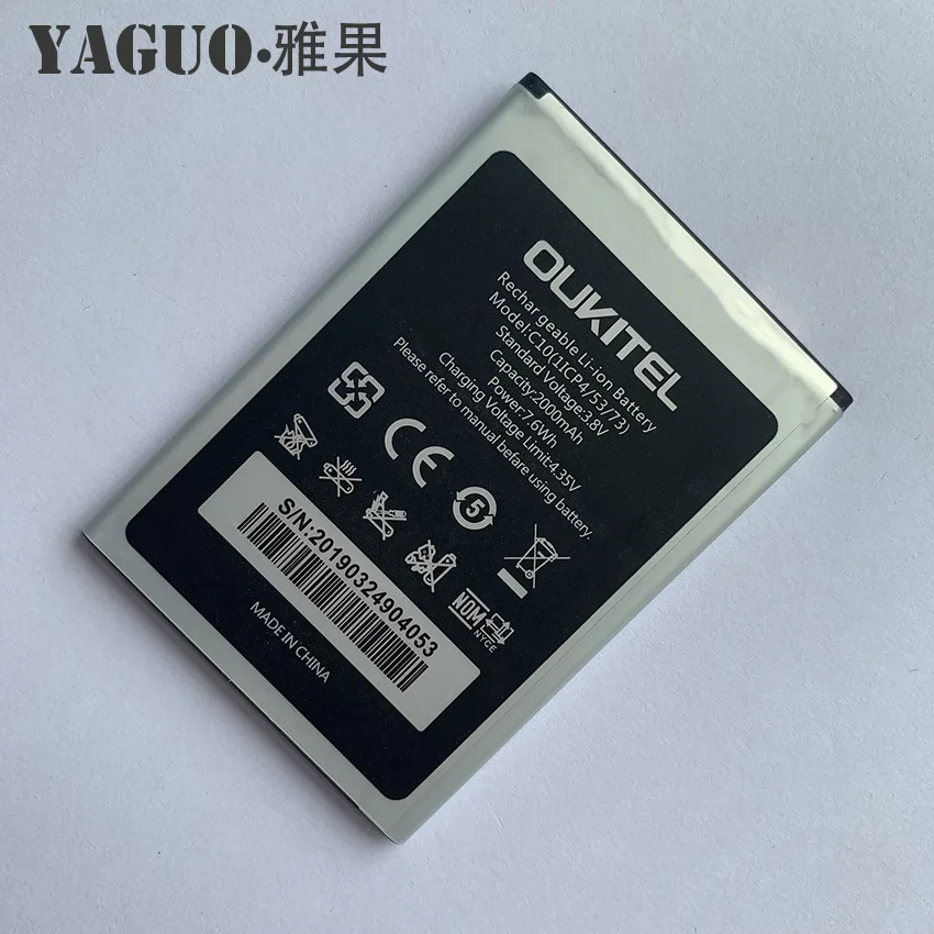 100% Original 2000mAh C10 Battery For Oukitel C10 Pro C10Pro Mobile Phone In Stock Latest Production High Quality Battery