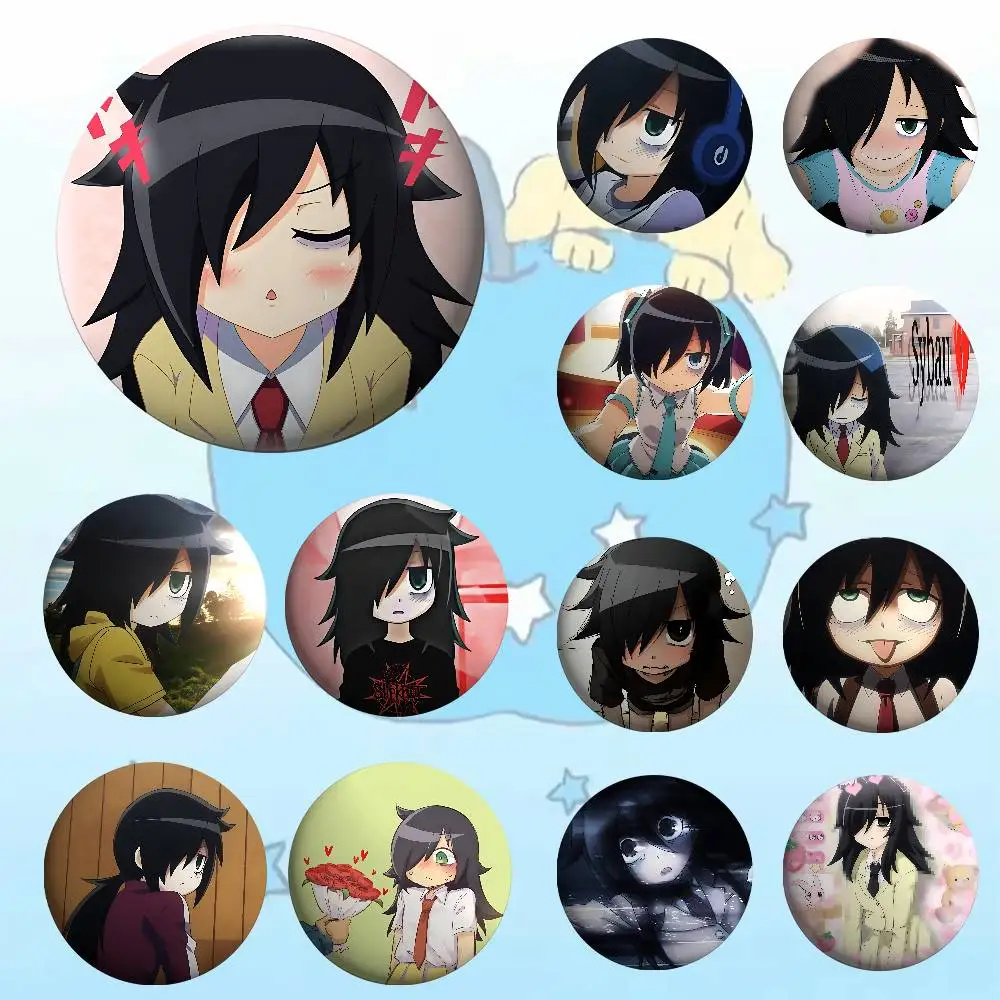 Anime T-tomoko Listening To Yume Nikki S Badge Pins For Friend, Backpack, Clothing, Collectible Accessories, Jewelry Gift