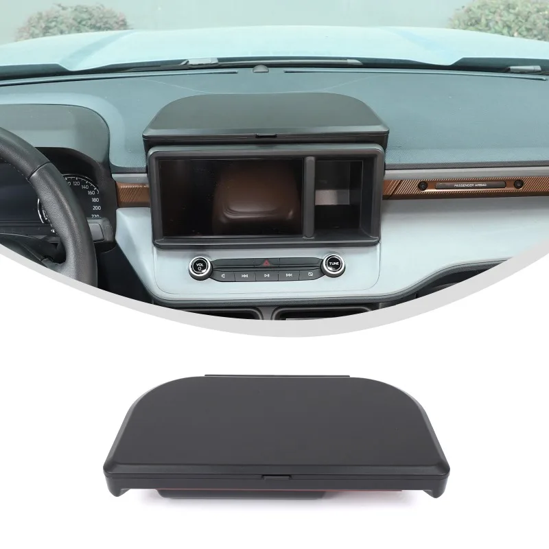 

ABS For 2022+ Ford Maverick Dashboard Center Console Storage Box Behind Navigation Screen Car Accessories