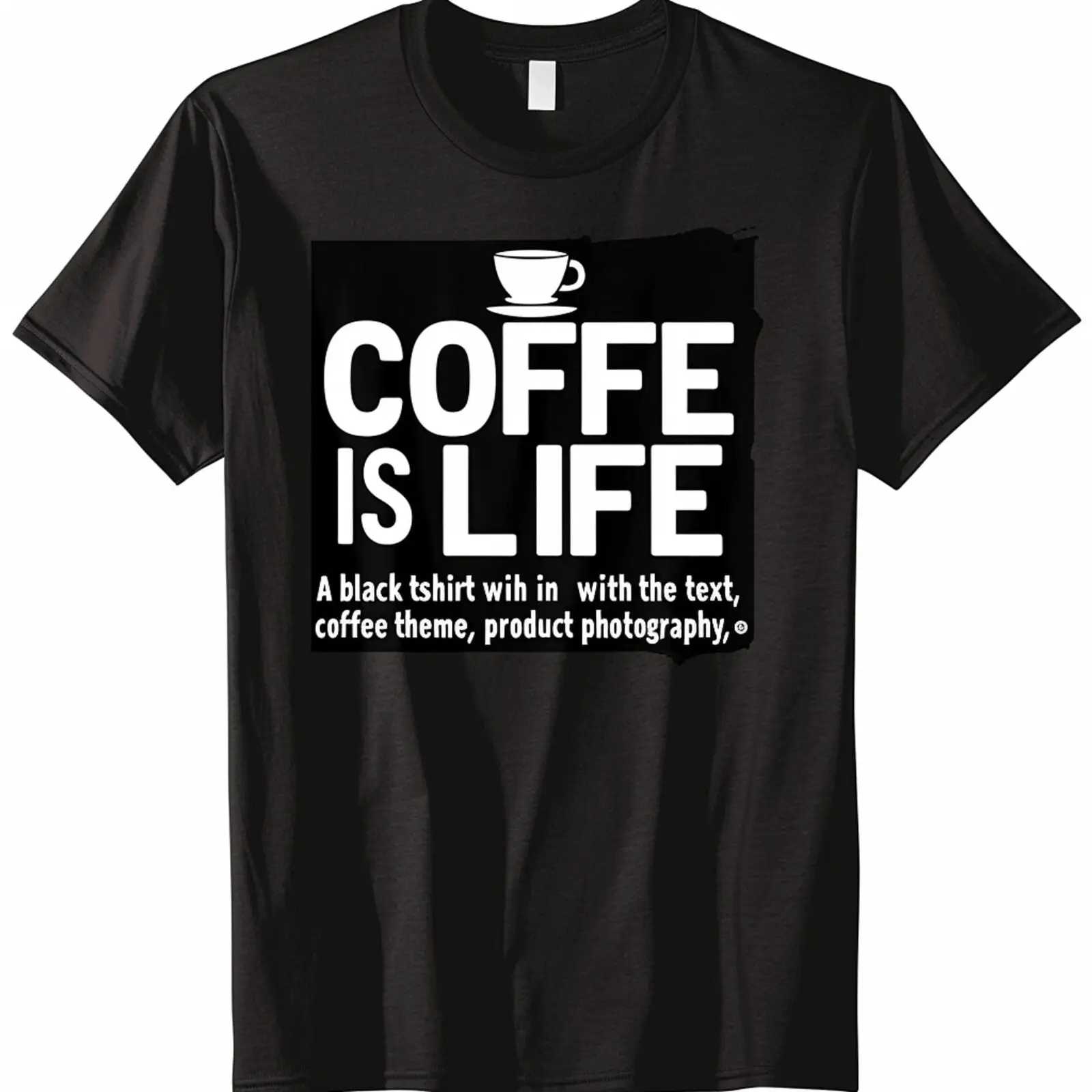 Unleash Your Inner Lover with Our 'COFFEE IS LIFE' Black T Shirt