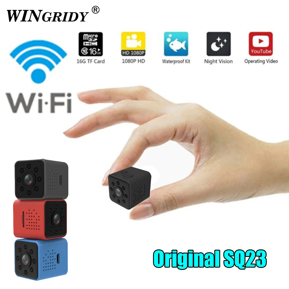 SQ23 Original Mini Camera WiFi Cam Full HD 1080P Sport DV Recorder 155 Night Vision Small Action Camera Camcorder DVR