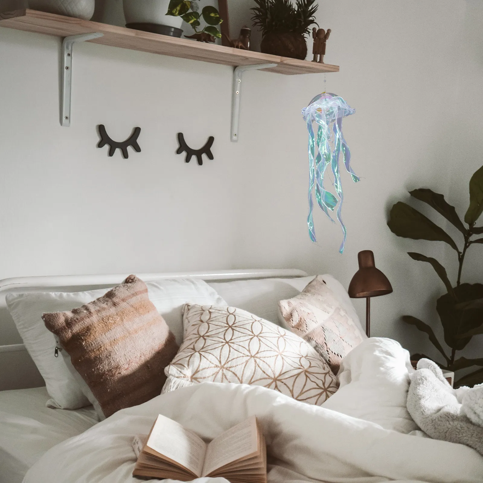 

3Pcs Jellyfish Shaped Lantern Light Handheld Portable Hanging Night Light for Bedroom Party Room Decor Luminous Decorative