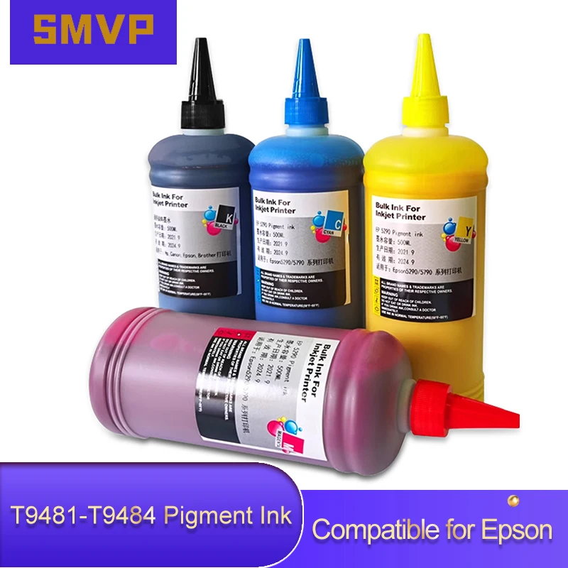 

500ML/Bottle T9481-T9484 Pigment Ink For EPSON WorkForce Pro WF-C5290 C5790 C5210 WF-C5390 C5890 Printer