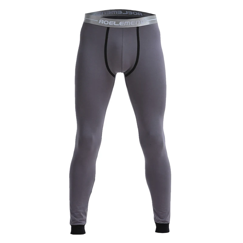 3-Pack Men's Slim Fit Thin Cotton Thermal Long Johns, Autumn Winter Base Layer Under Pants