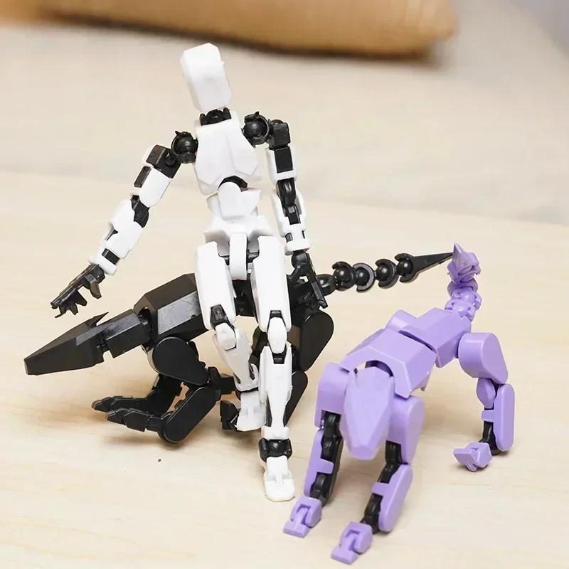 New Multi-Jointed Movable Shapeshift Robot 3D Printed Mannequin Character and Dog Figures Toys Parent-children Game For Kid Gift