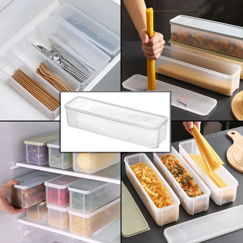 (BF06)Refrigerator Storage Boxes Scallions Fresh Box Food Container Cold Storage Crisper Sealed Fridge Organiser with Lid Jars