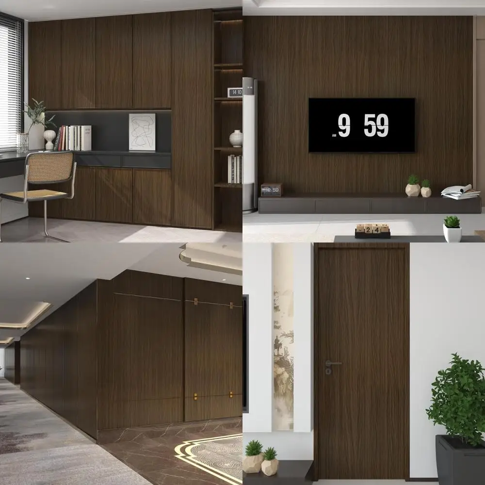 

Утолщенная контактная бумага из коричневого дерева, водонепроницаемая и съемная, 30,3 x 354 для столешниц, шкафов и стен