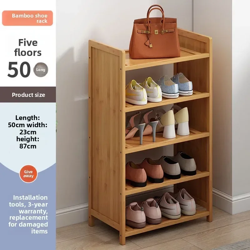 Internet celebrity Space-saving shoe rack Multi-layer bamboo shoe rack Storage dust-proof storage shoe rack