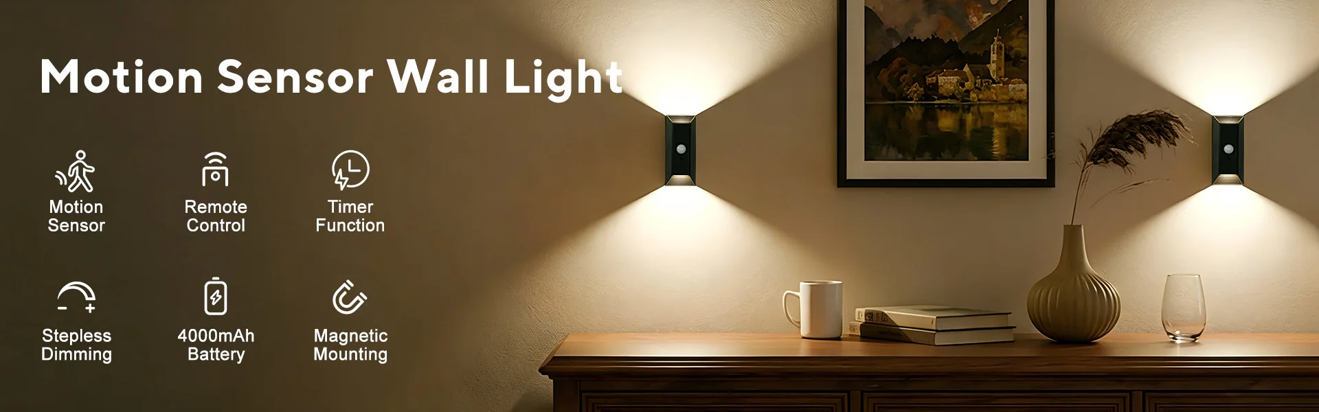 Ultra-thin USB Rechargeable Motion Sensor Cabinet Light Wireless 3 Colors Dimmable LED Closet Wardrobe Lights Lamp 20/30/40CM