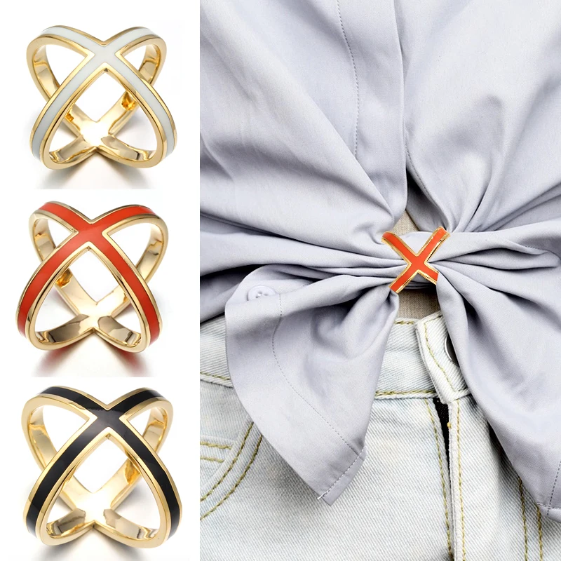 Women's multifunctional scarf buckle with corner buckle, colorful high-end and versatile accessories