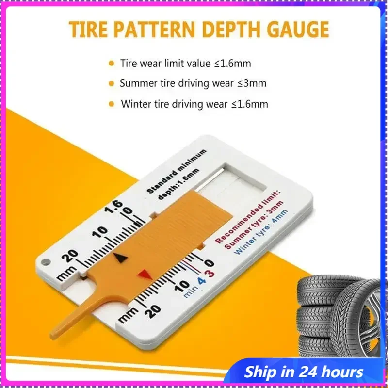 

Auto Car Wheel Tire Tread Depth Gauge 0-20mm Depthometer Indicator Ruler Plastic Measurement Tool for Wheel Health