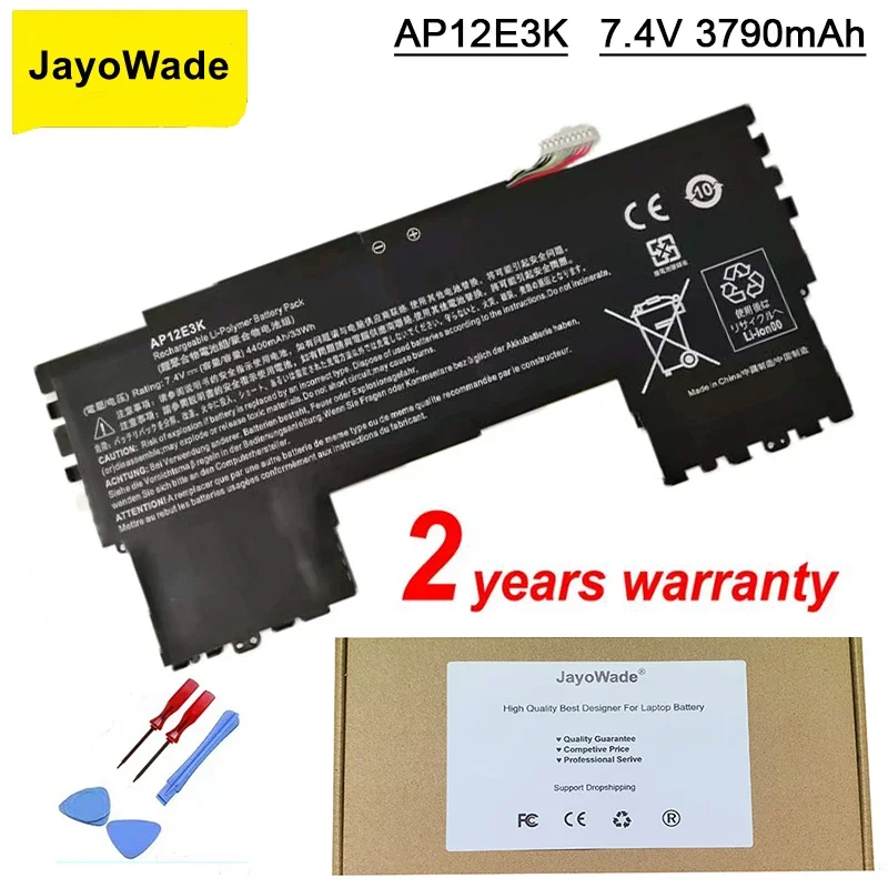 

AP12E3K Laptop Battery for Acer Aspire S7 S7-191 Ultrabook 11" 1/CP3/65/114-2 1/CP5/42/61-2 AP12E3K 7.4V 3790mAh 28WH AP12E3K
