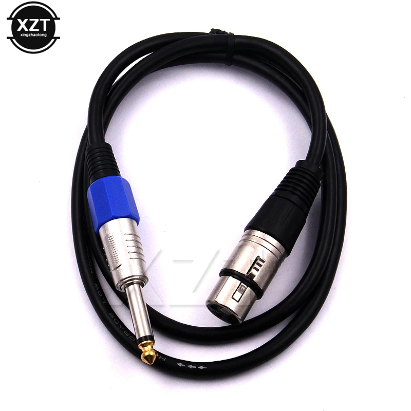 

1PC 1M Audio Cable 3P XLR Female Jack to 1/4" 6.35mm Male Plug Stereo Microphone Mic Adapter Cable Audio Transmission