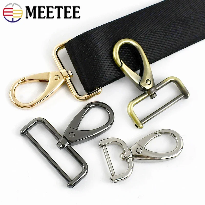 2/4Pcs 13-38mm Detachable Metal Buckle Swivel Lobster Clasp for Bag Belt Webbing Band Trigger Snap Hook DIY Hardware Accessories