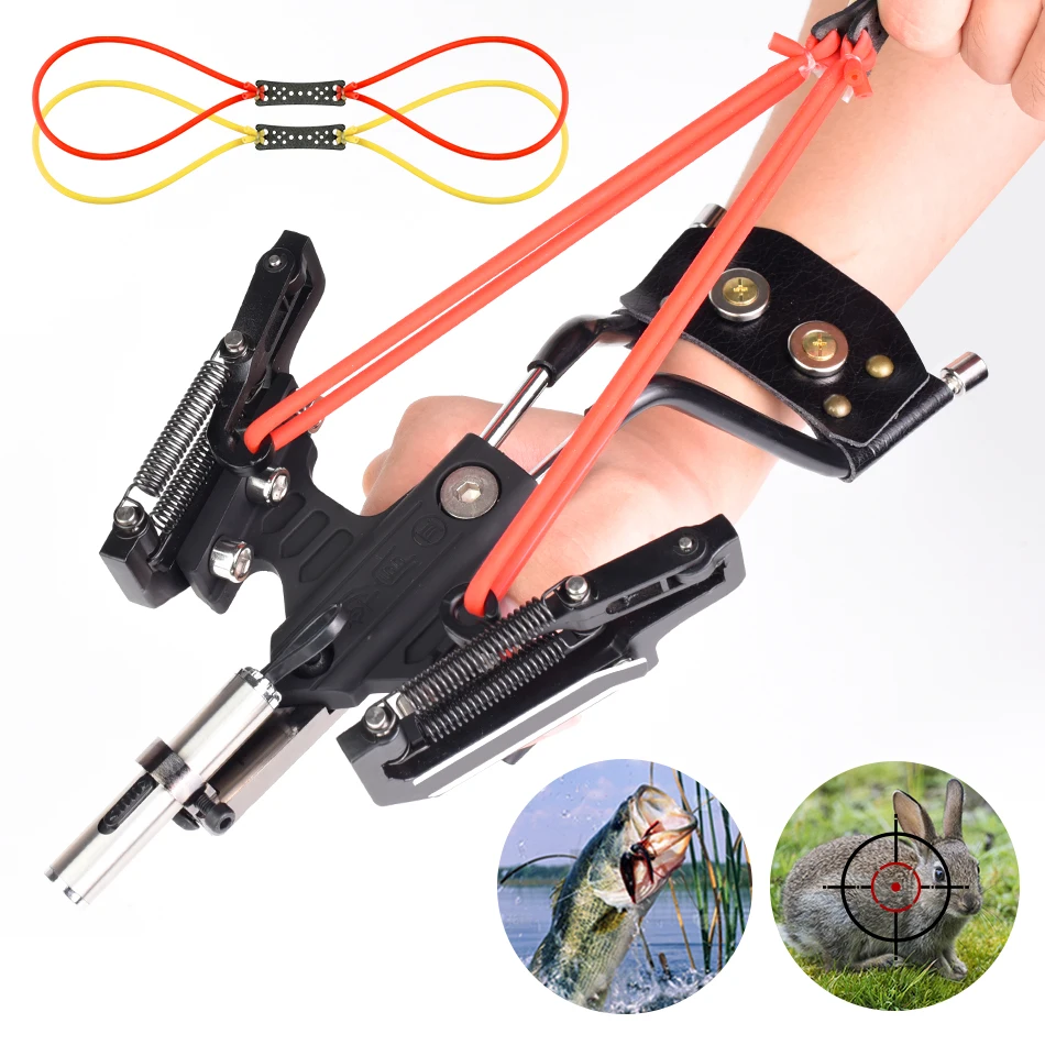 Four Color Powerful Laser Slingshot, Outdoor Hunting Shooting, Fast Slingshot, Rubber Band Set, Include Rubber Band 4pcs Option, Practice Competition Exclusive, Holiday Gift