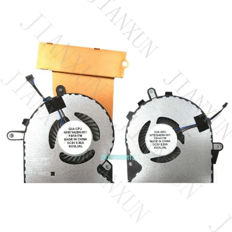 A+New CPU & GPU Dual Cooling Fans for HP Omen 15-CE 15-CE000 Series 929455-001 929456-001 DC5V 4-Pin