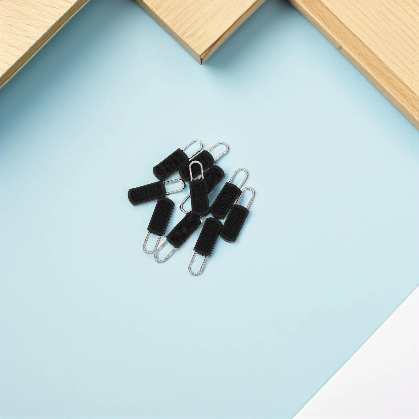 

50pcs Metal Zipper Pulls Universal Replacement For Jackets Luggage Bags Tents Backpacks Detachable Zipper Repair Kit Handicraft