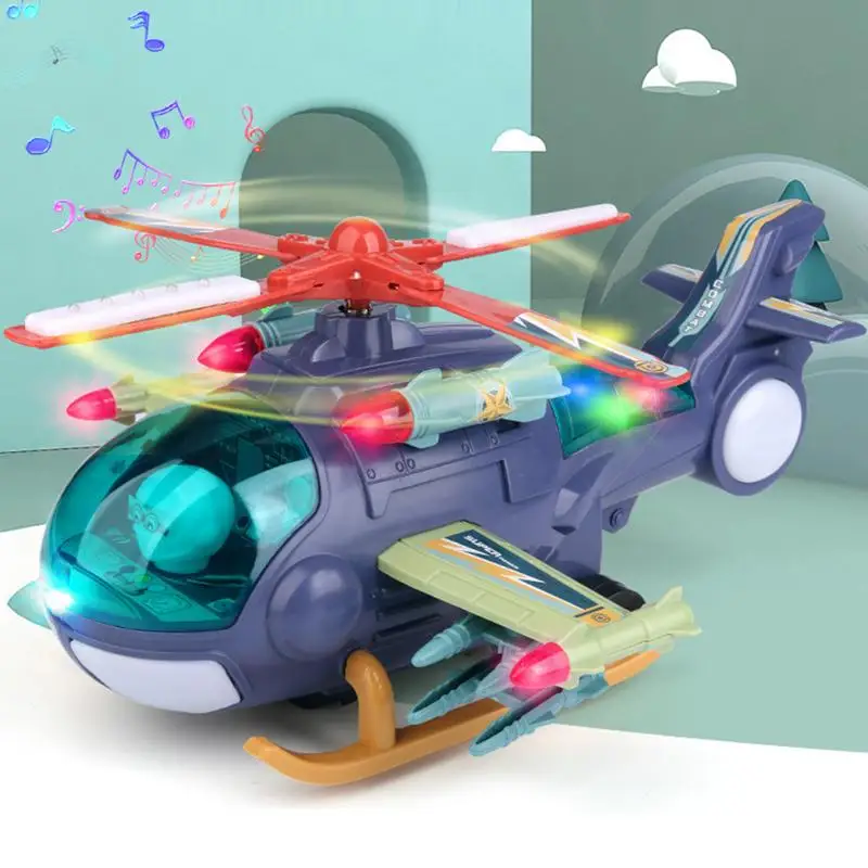 Crianças helicóptero brinquedo dos desenhos animados musical crianças avião brinquedo com aviões leves planador bonito helicóptero drones voando aeronaves jogos