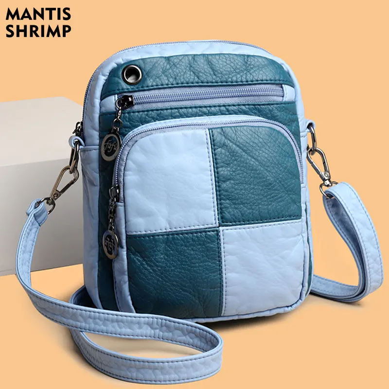 Women Bag Vintage Soft PU Leather Shoulder Bag Multiple Pocket Mini Crossbody Bag for Women 2026 Designer New Small Phone Purses
