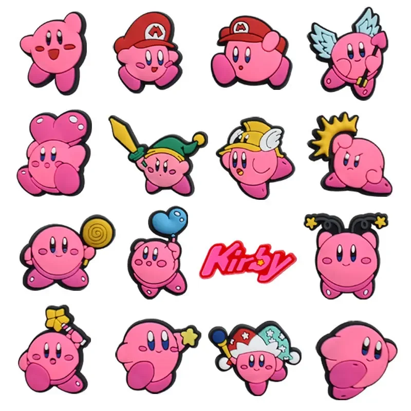 Kirby's Dream Land Shoe Buckle DIY Sneakers Accessories Souvenir PVC Shoe Decorations Clogs Wholesale Kids X-mas Gifts