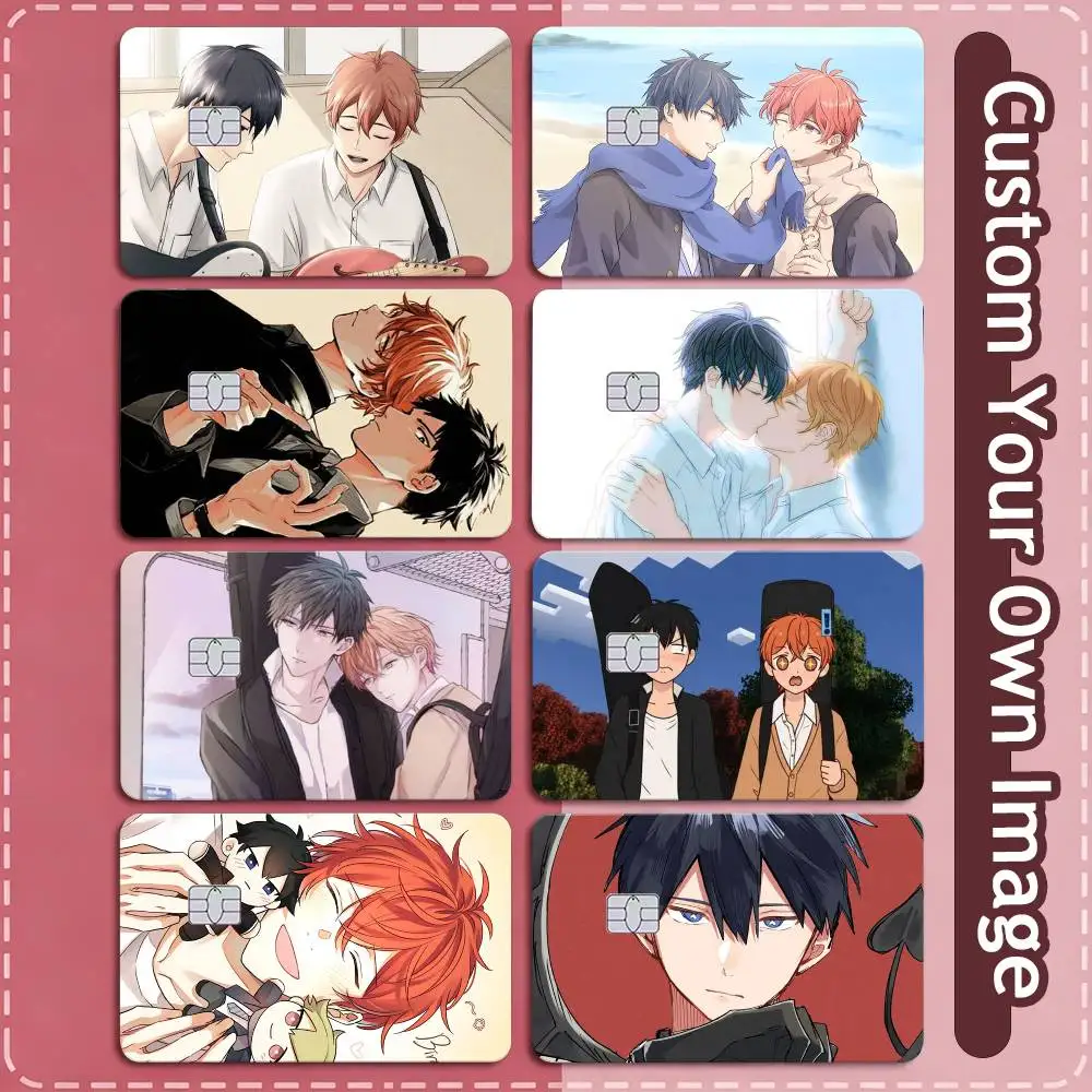 Given BL Anime Ritsuka Mafuyu Sato  Credit Card HD Stickers Small Chip Waterproof Sticker Game Card Decal Gift