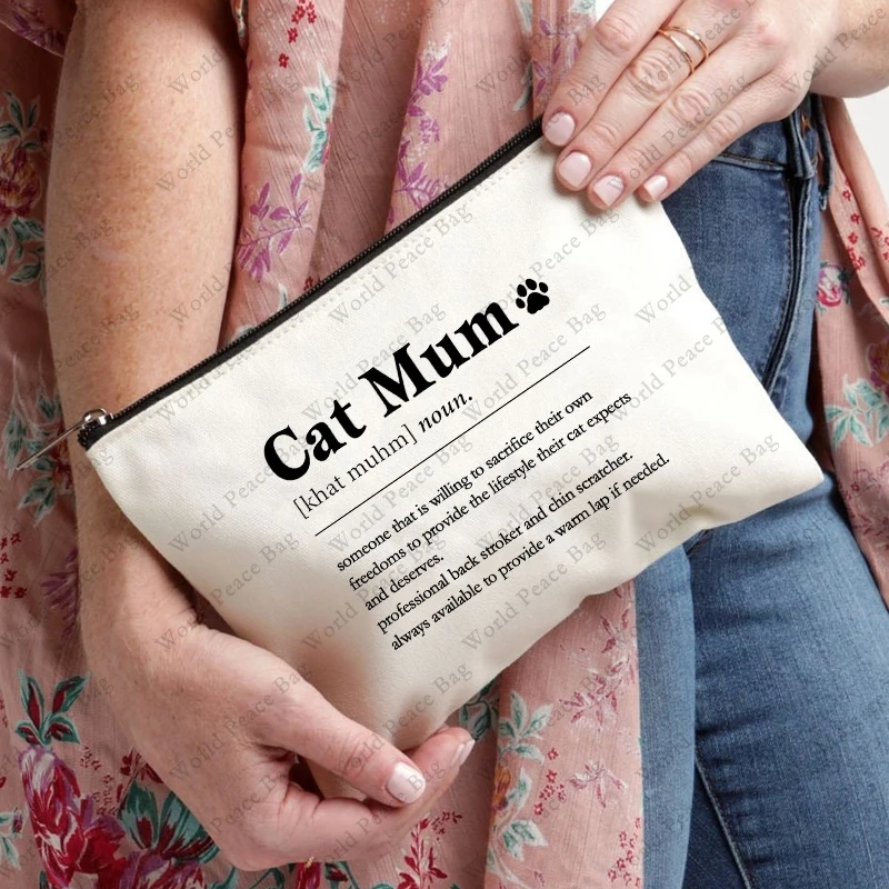 1Pc Cat Mom Gifts for Women Makeup Bag,Cat Mom Gifts,Best Cat Mom Gifts,Cat Lover Gifts for Women,Gifts for Cat