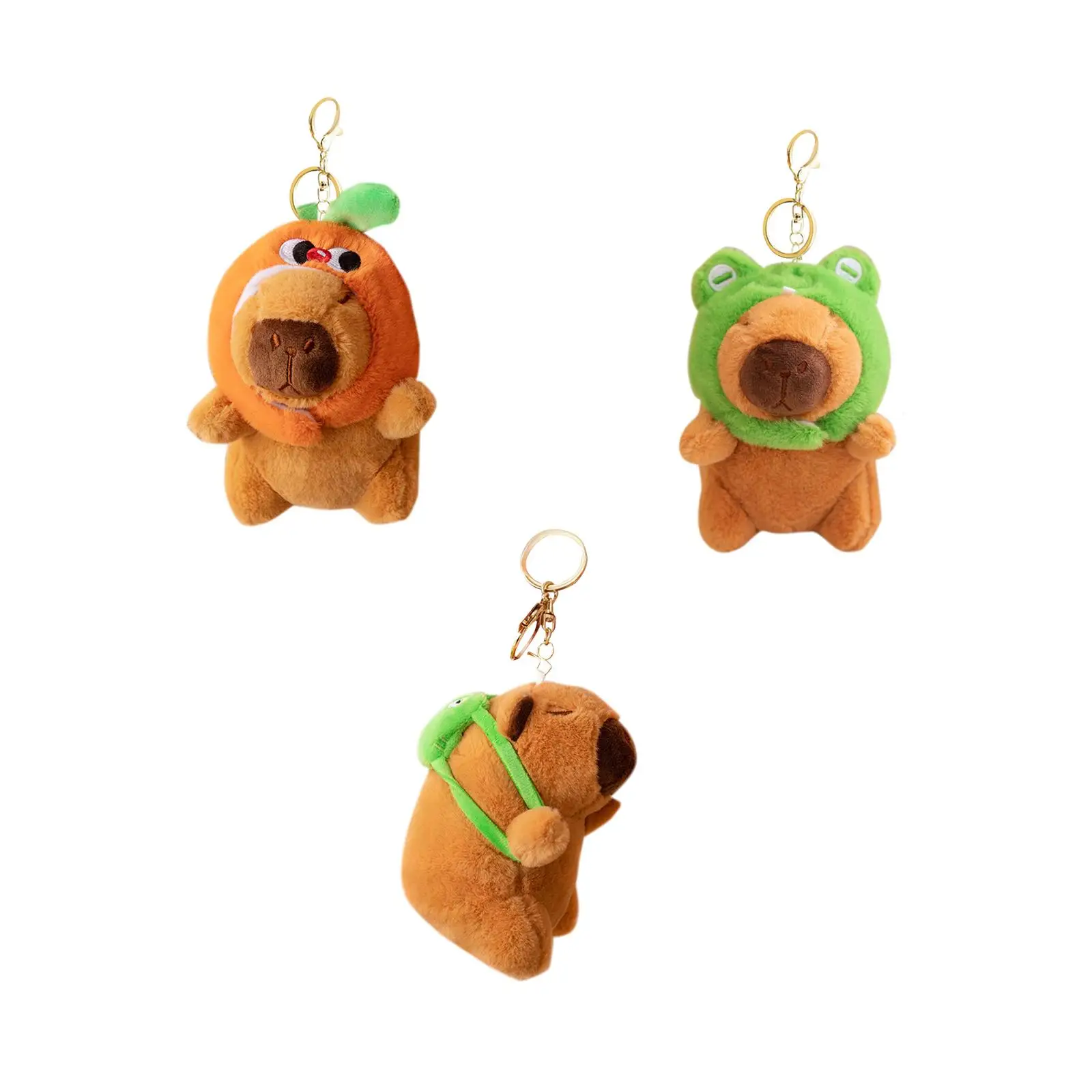 Capybara Plush Toy Keychain Women Bag Accessories Car Keyring Handbag Keyring for Adults Girls Boys Family Friends Holiday Gifts