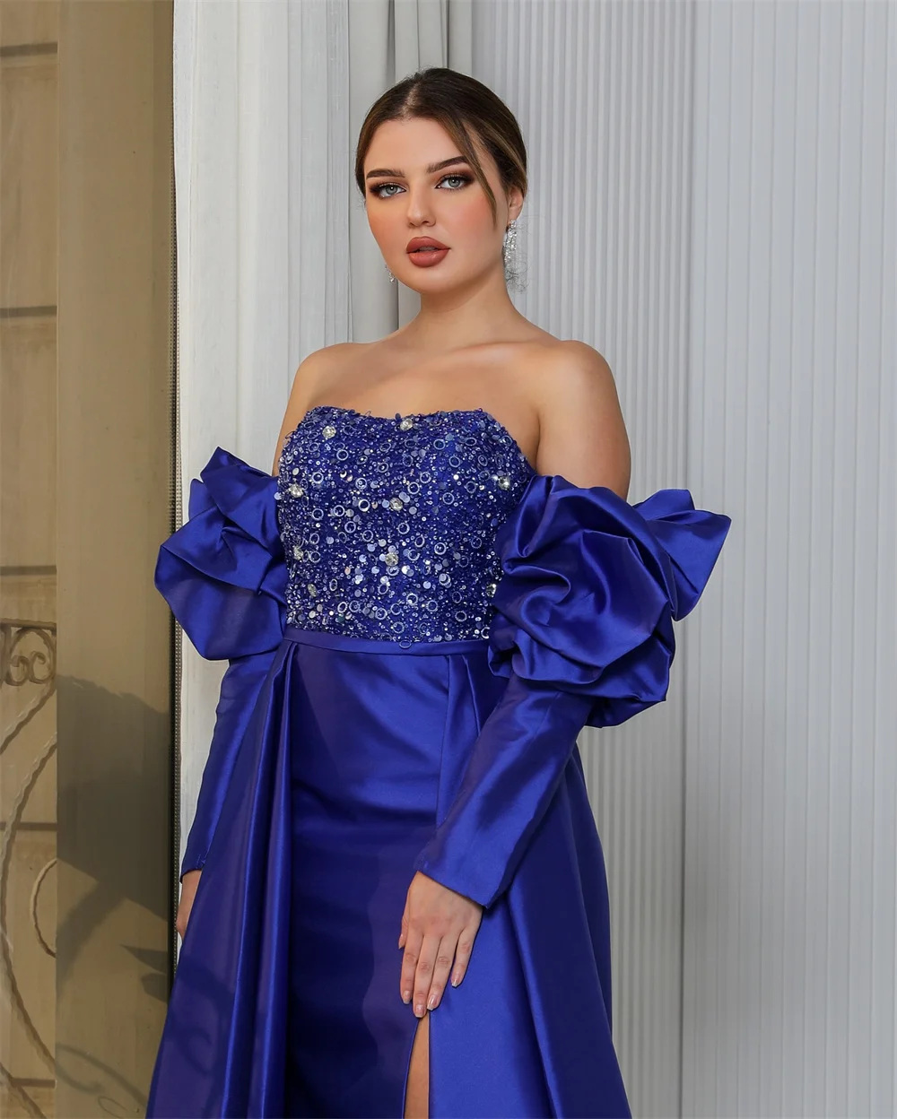 Saudi Arabia Prom Dress Dearin Strapless Column Floor Length Skirts Hugging Bespoke Occasion Dresses Evening Formal Gown