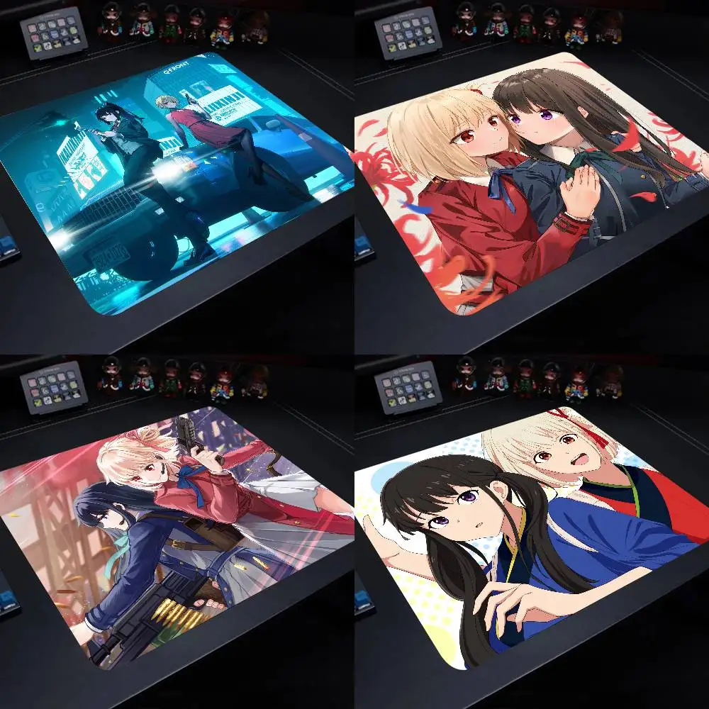 Anime Lycoris Recoil Gaming Mouse Pad XS Small Mousepad For PC Gamer Desktop Decoration Office Mouse Mat