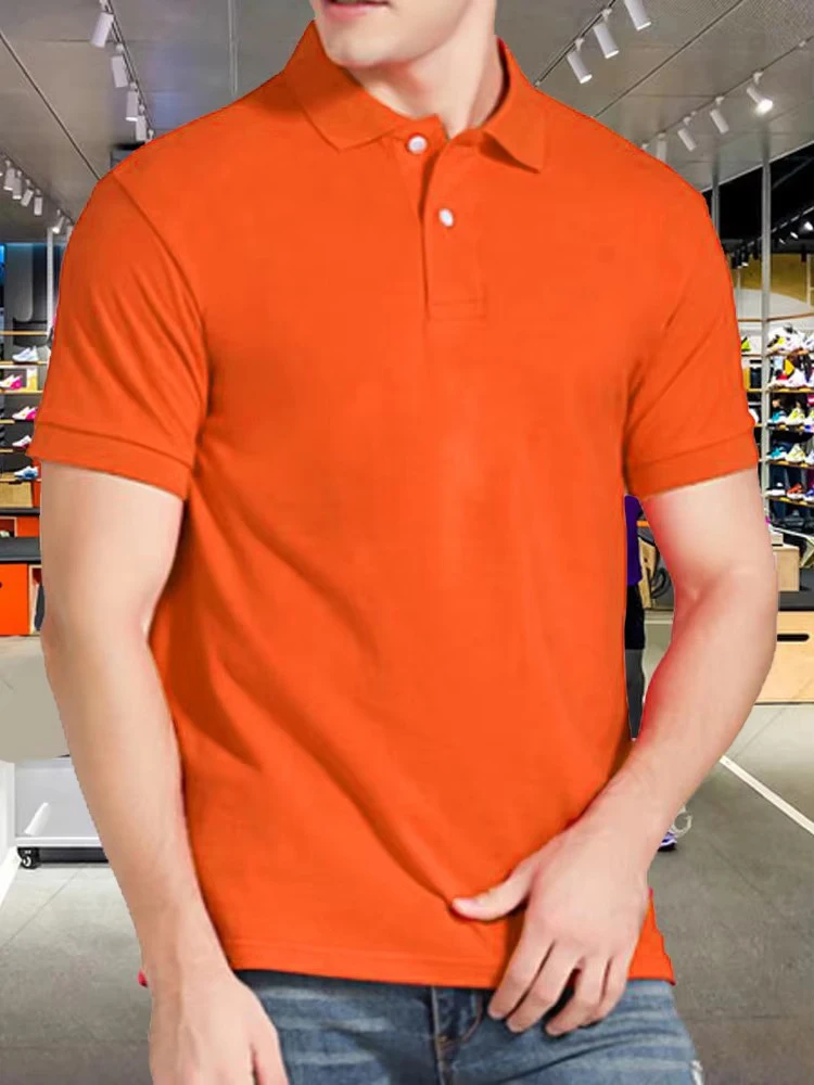 High Quality 100% Cotton Summer New Men Polo Shirts Short Sleeve Lapel Sportswear Hommes Polos Shirt Fashion Male Clothes Tops