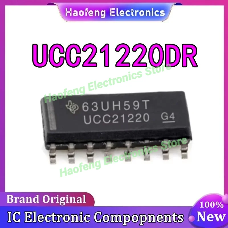 5PCS  UCC21220DR UCC21220D UCC21220 21220 DGTL ISO 3KV 2CH GATE DVR 16SOIC Chip