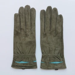 GOURS – gants d'hiver en cuir véritable pour femmes, en daim véritable, vert chaud, Super Discount, liquidation KCL