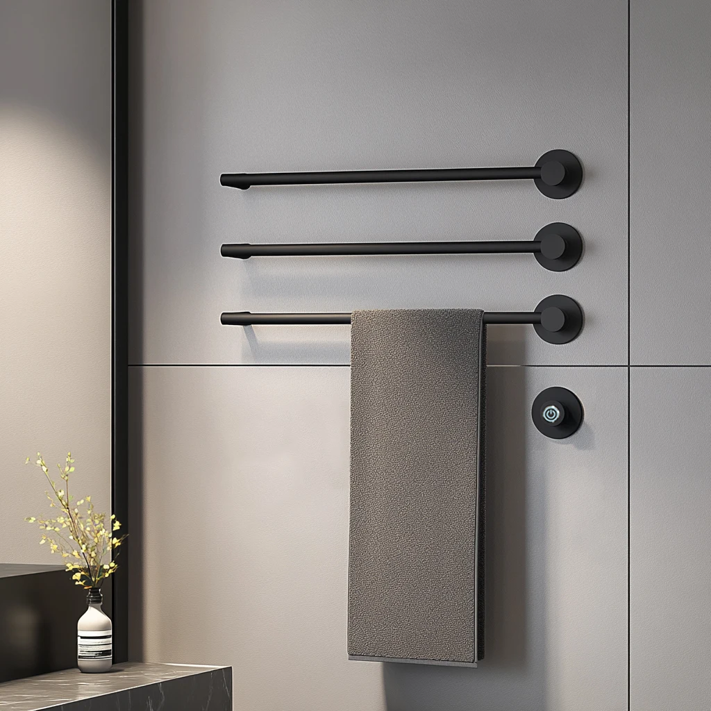 

Stainless Steel Towel Warmer Switch Rack Wall Mounted Electric Rack Bathroom Heated Rail Towel Warmer Heater