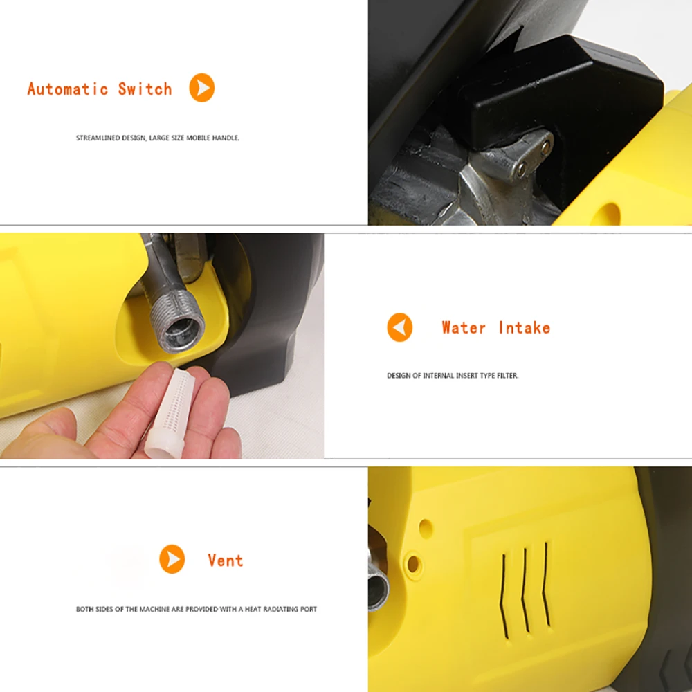 220V High Pressure Car Washing Machine Household Automatic Car Cleaning Tools Foam Cleaning Low Noise Floor Cleaning Machine