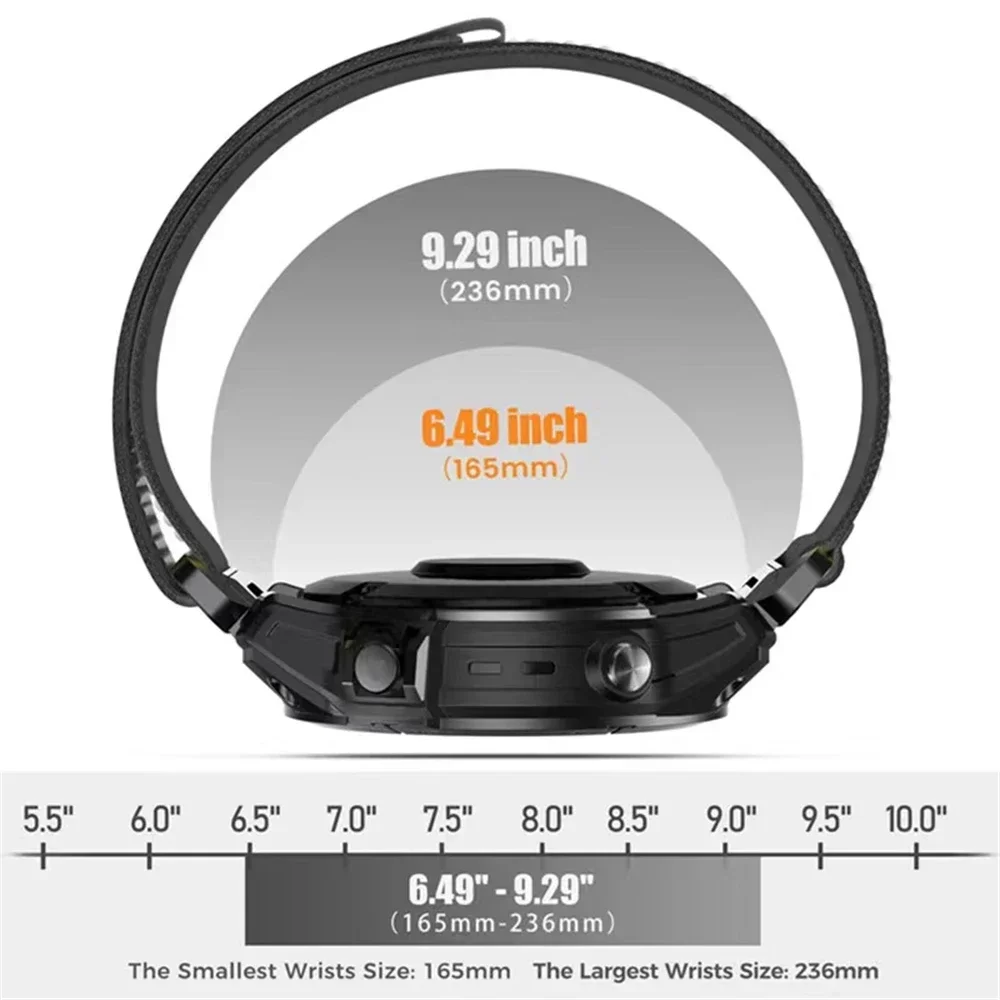 QuickFit 26 مللي متر 22 مللي متر النايلون الفرقة ل Garmin غريزة 3 50/45 مللي متر حزام ل Garmin Fenix 8 7X 7 6X 6 5 زائد سوار معصمه الرياضية