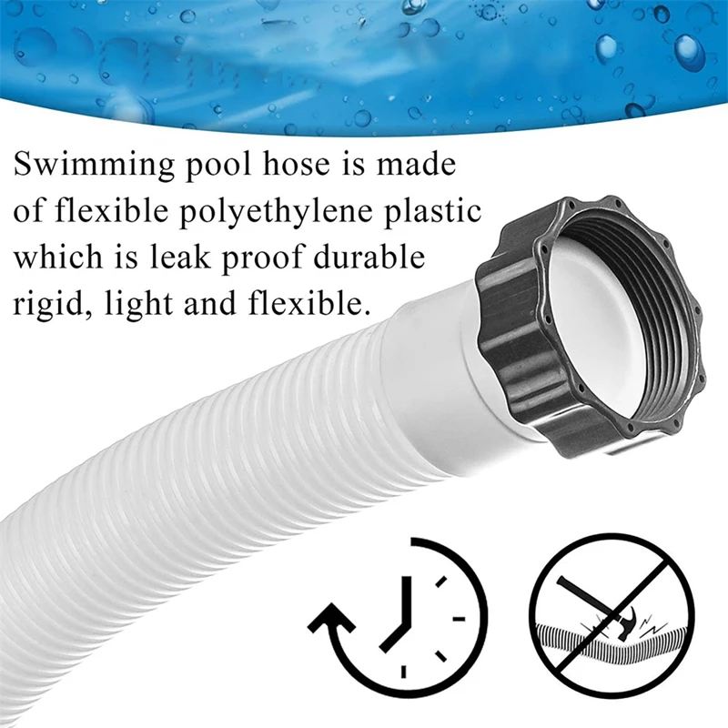 Intex piscina longa bomba mangueiras adaptador, 1,5 indiâmetro, sistema de água salgada, piscinas acima do solo, 59in, bomba de filtro