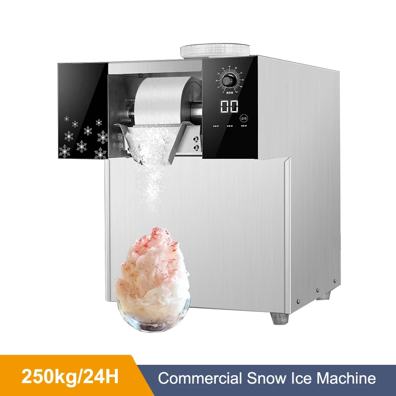 Intelligent 250kg/days Snow Ice Machine Snowflake Ice Maker Milk Snow Ice Shaver Crusher Korean Bingsu Machine