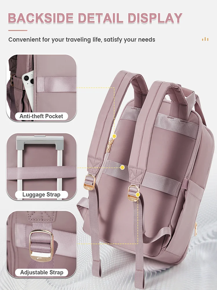 Work Bag Laptop Backpack for Women, Large Capacity Carry on Backpack Travel Cabin Airplane 40x20x25,Girl Casual College Backpack