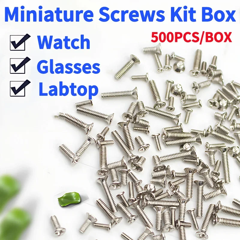 

Screw Kit Combination Box,Used for Watch, Glasses, Laptop Maintenance and Repair Accessories, Watch Cover and Back Cover Screws