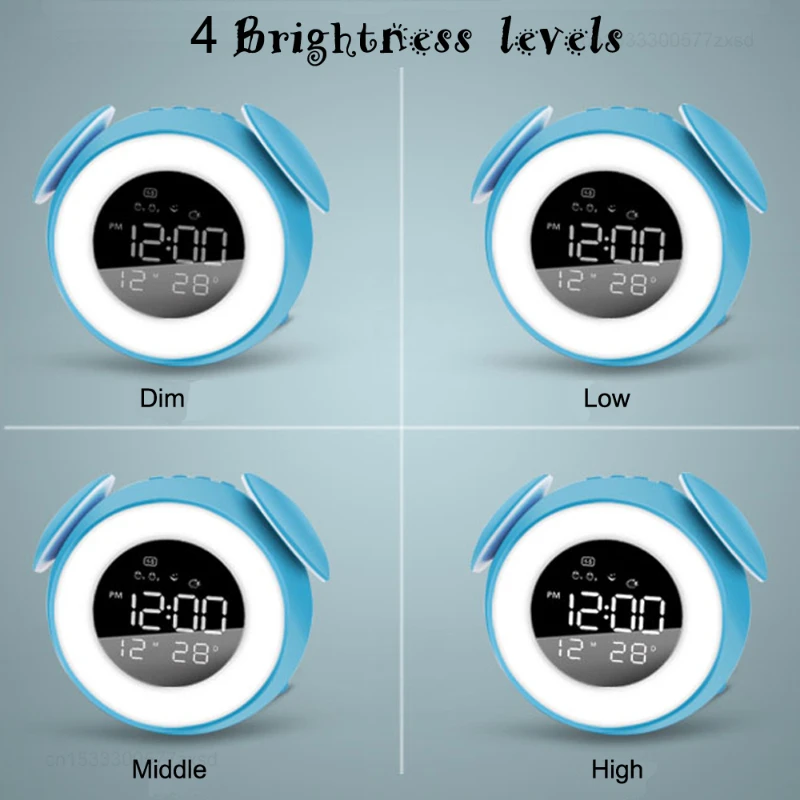 Xiaomi Bedside Sunrise Sunset Wake Up Light Digital Led Music Alarm Clock Bedroom Desk Digital Clock Creative Decoration Home