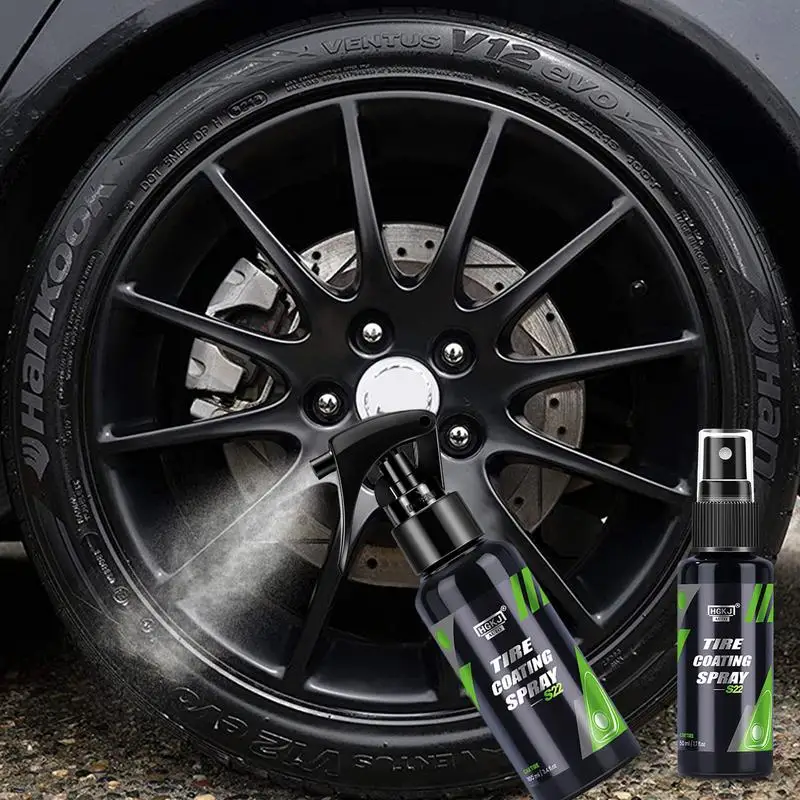 Tire brilhar revestimento Spray Kit, carro cuidados suprimentos, proteger contra rachaduras desvanecimento, pneus pretos profundos, qualidade