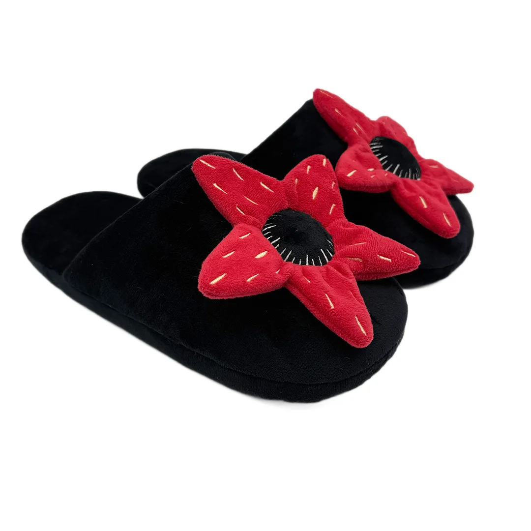 

Indoor Flower Fuzzy Shoes Winter Plush Slippers Women Men Simple Shoe Christmas Gifts