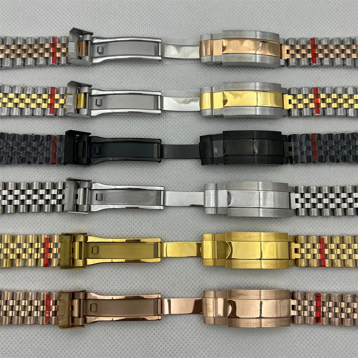 مشبك قابل للطي بحزام من الفولاذ المقاوم للصدأ 20 مم 316L يناسب علبة 36 مم 38 مم 39 مم 40 مم