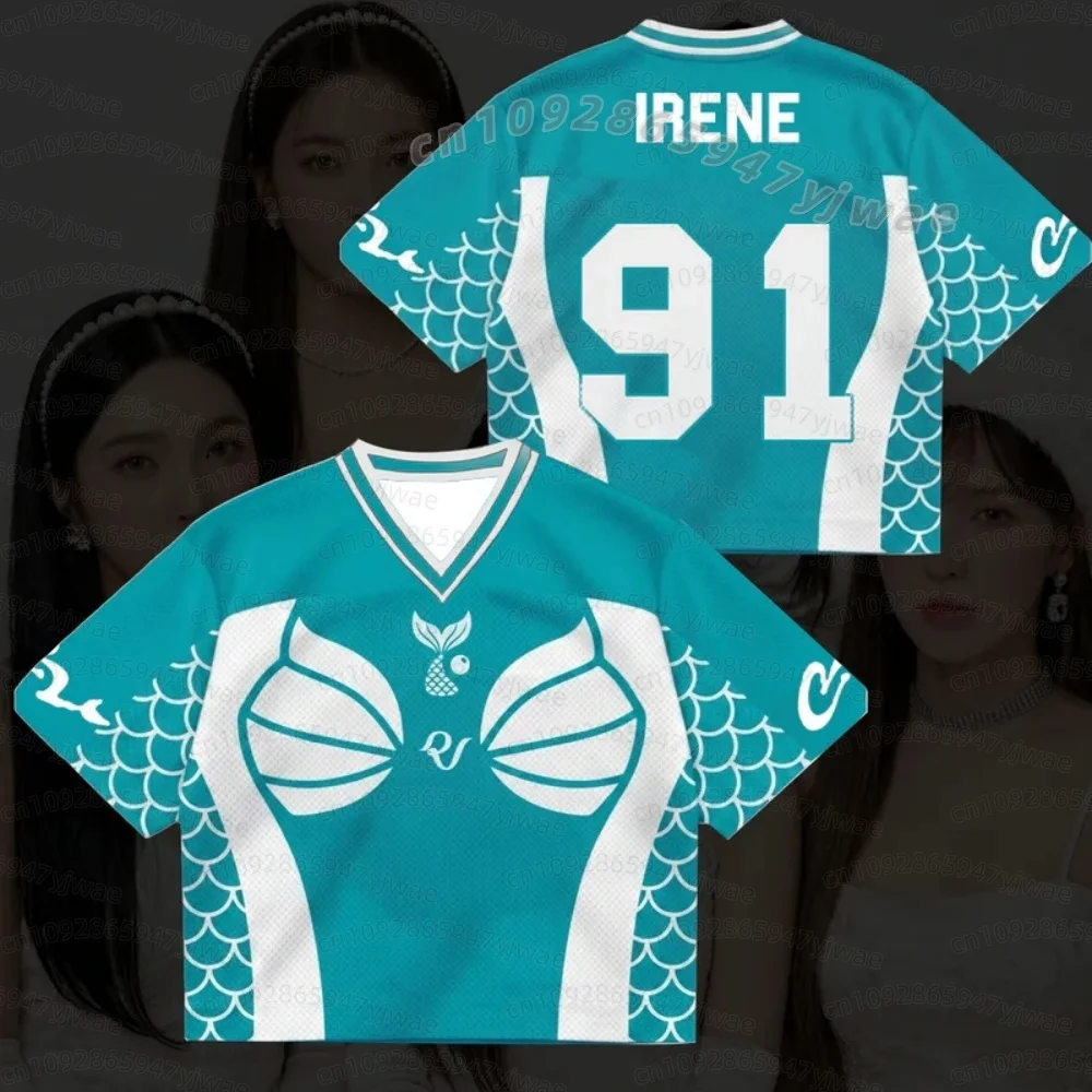 2026 Summer Red Velvet Come Back Mixed Mesh Jersey Fan T-shirts BreathShort Sleeved T-Shirt Women IRENE fans T-Shirt Jersey