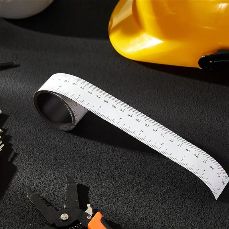 ABGH-39.37 Inch Magnetic Ruler Flexible Magnetic Ruler With Both Inches And Centimeters Magnet Measuring Tape