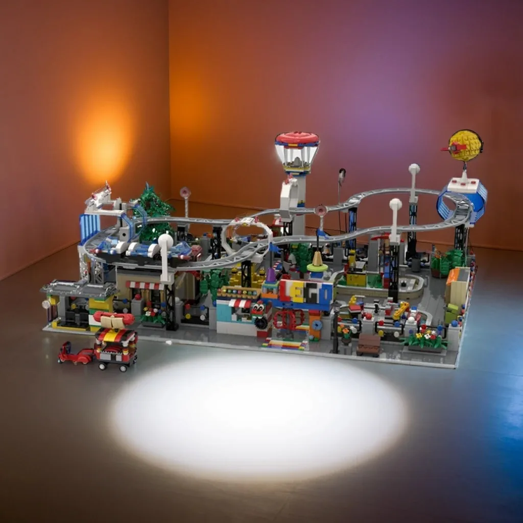 

4854 шт. модульная земля, тематический парк, изготовление на заказ MOC, строительные блоки, игрушки, подарок