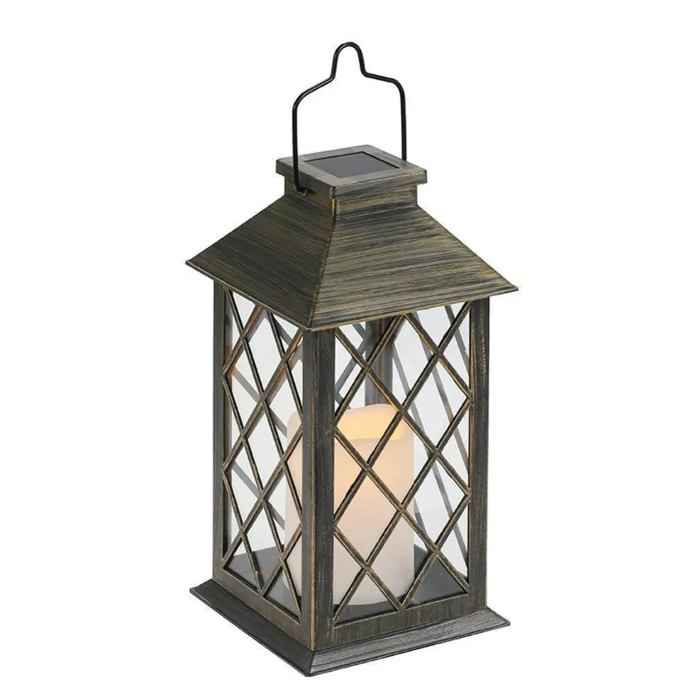 

Waterproof Solar Lantern LED Flickering Flameless Hanging Lantern Decorative Outdoor Garden Light Backyard Porch Terrace Lawn