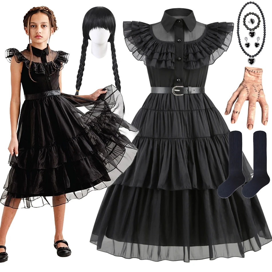 Movie Witch Cosplay Dresses Carniva Cosplay Party Costume Gothic Wind Kids Children Dress Halloween Party Costumes