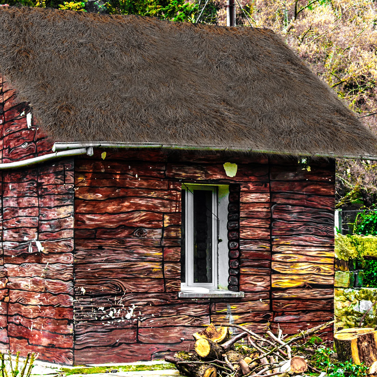 Künstliche Reetdach Simulierte Stroh Panel Garten Hütte Dekoration Landschaft DIY Outdoor Dekorative Dach Landschaftsbau Dekor