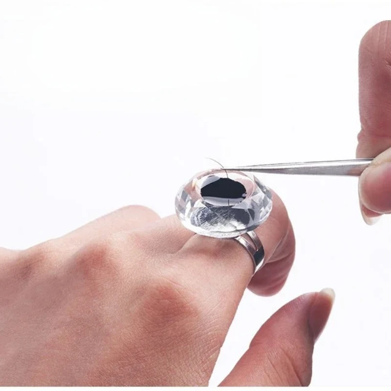 

1pcs Reusable Crystal Eyelash Extension Glue Holder Container Permanent Makeup Tattoo Eyebrow Accessory Tattoo Pigment Ring Cups